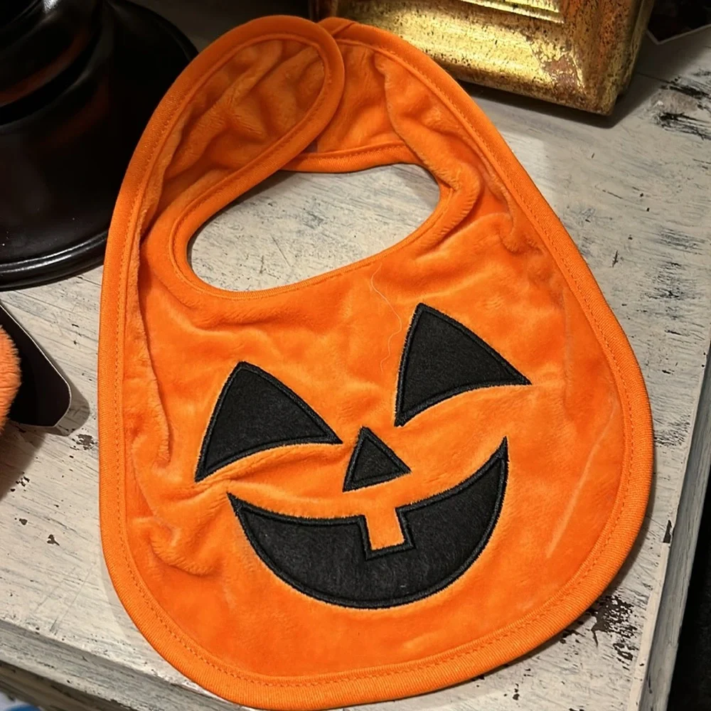 BIB AND BOOTIES Pumpkin Jack o Lantern.